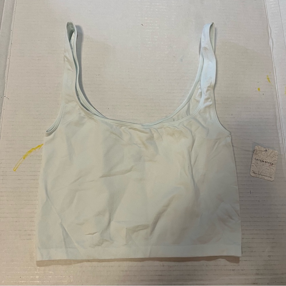 Free People Intimately Longline Sports Bra in Light Green Sz M/L NWT No Padding